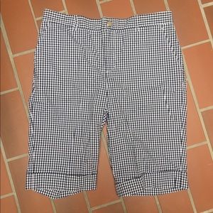 LRL Ralph Lauren Black white checkered shorts 10
